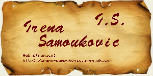 Irena Samouković vizit kartica